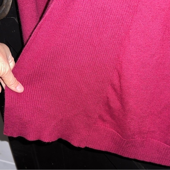 Chico's Dolman Sleeve Open Front Cardigan Womens 3 (XL) Natural Soft Cozy Wine - Picture 5 of 9